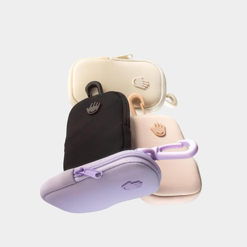 Touchette Zippered Pouch, Attachable Fashion Accessory with Snap Hook Hand Sanitizer 1FL OZ.,