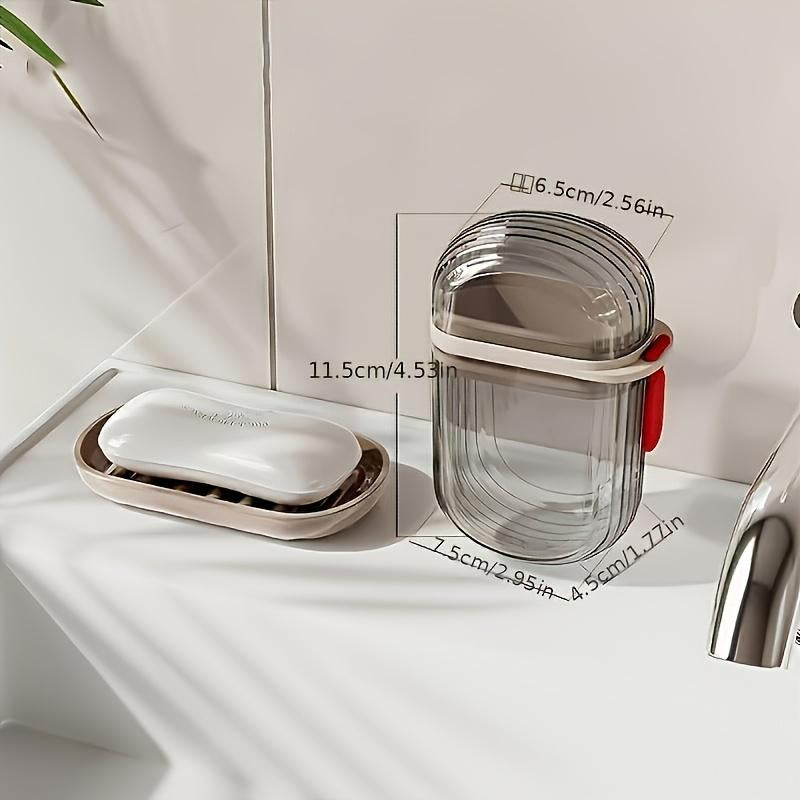 Portable Travel Soap Box with Sealed Lid Design - Waterproof, Moisture-Proof Wash Bag for Business Travel, Multi-Functional Carrying