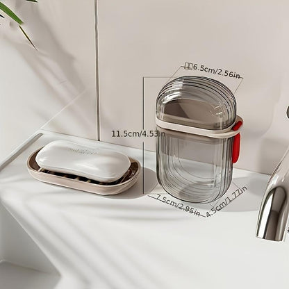 Portable Travel Soap Box with Sealed Lid Design - Waterproof, Moisture-Proof Wash Bag for Business Travel, Multi-Functional Carrying